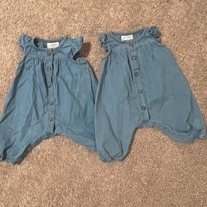 3 months denim romper